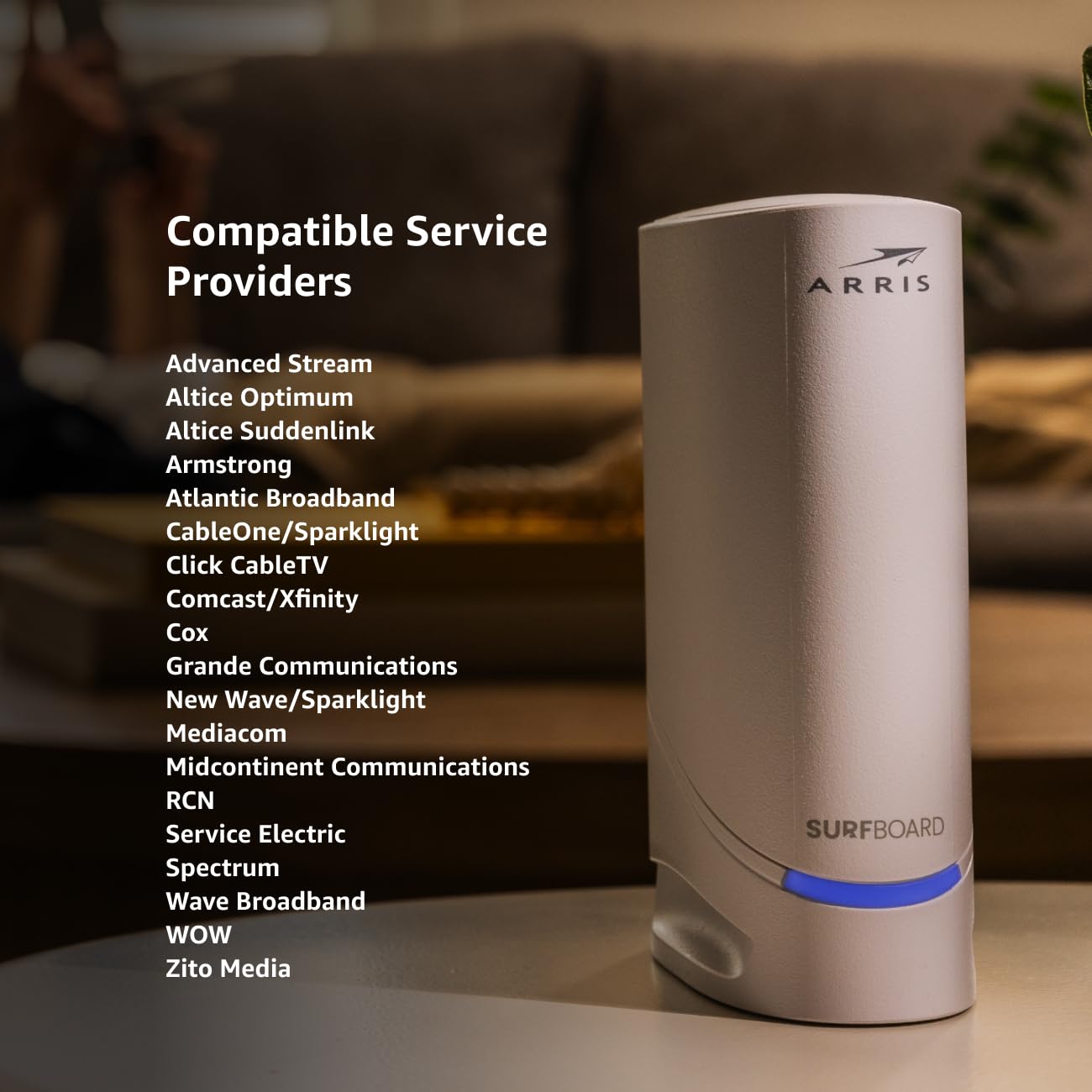 ARRIS (S34) - Cable Modem - Fast DOCSIS 3.1 Multi-Gigabit Cable Modem, for Comcast Xfinity, Cox, Spectrum & More, 2.5 Gbps Max Internet Speeds, 2 Year Warranty - (No Built-in WiFi)
