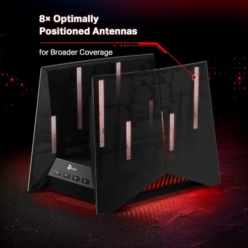 TP-Link Tri-Band BE19000 Wi-Fi 7 Gaming Router Archer GE800 | 12-Stream 19 Gbps | 2×10G + 4×2.5G Ports, USB 3.0 | Turbo Acceleration, Dedicated Gaming Port & Panel, RGB Lighting | EasyMesh, HomeShield